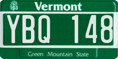 VT license plate YBQ148