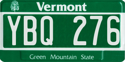 VT license plate YBQ276