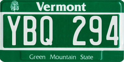 VT license plate YBQ294