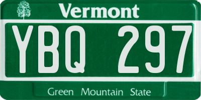 VT license plate YBQ297
