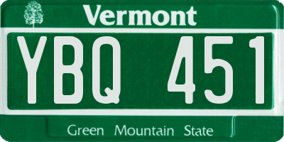 VT license plate YBQ451