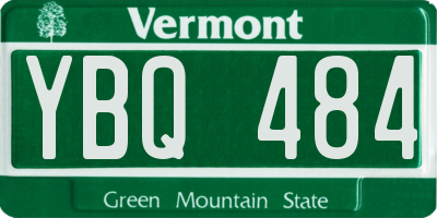 VT license plate YBQ484