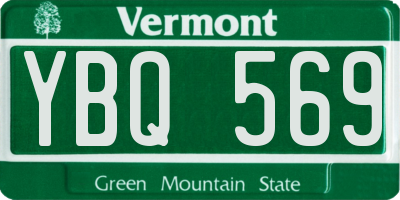 VT license plate YBQ569
