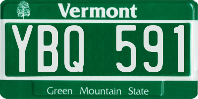 VT license plate YBQ591