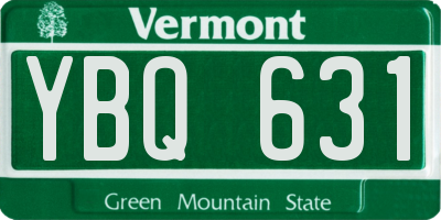 VT license plate YBQ631