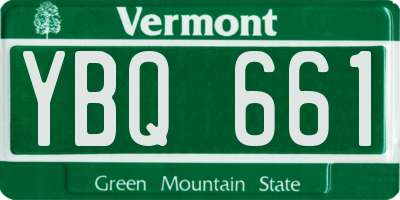 VT license plate YBQ661