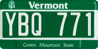 VT license plate YBQ771