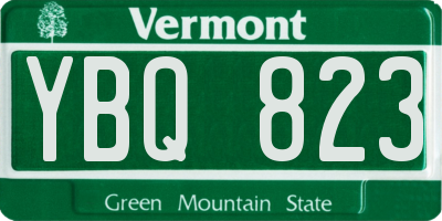 VT license plate YBQ823