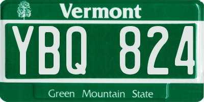VT license plate YBQ824