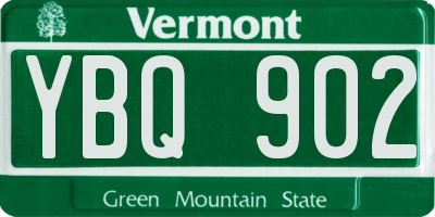 VT license plate YBQ902