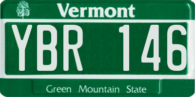 VT license plate YBR146