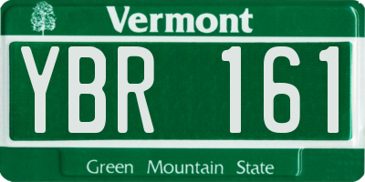 VT license plate YBR161