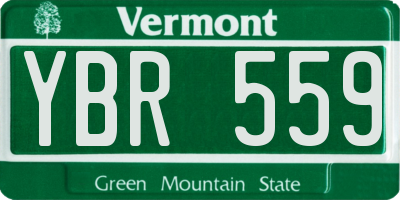 VT license plate YBR559