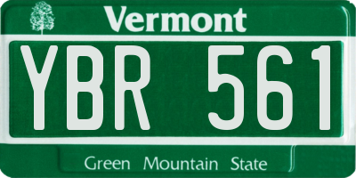 VT license plate YBR561
