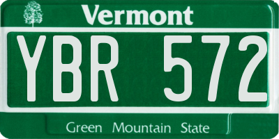 VT license plate YBR572