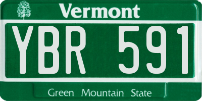 VT license plate YBR591