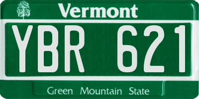 VT license plate YBR621