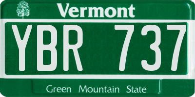 VT license plate YBR737