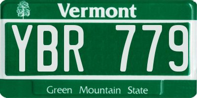 VT license plate YBR779