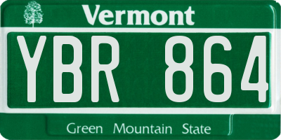 VT license plate YBR864