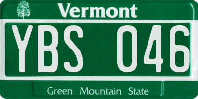 VT license plate YBS046