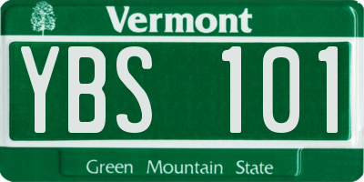 VT license plate YBS101