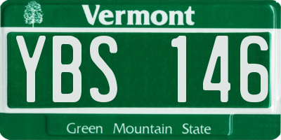 VT license plate YBS146