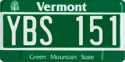 VT license plate YBS151