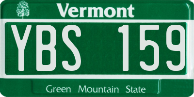 VT license plate YBS159