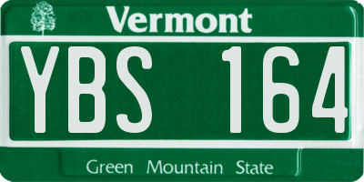 VT license plate YBS164