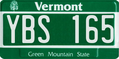VT license plate YBS165