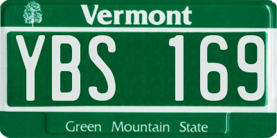 VT license plate YBS169