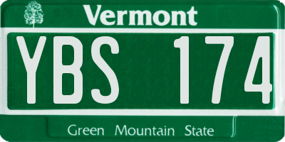 VT license plate YBS174