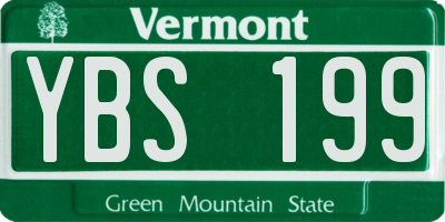 VT license plate YBS199