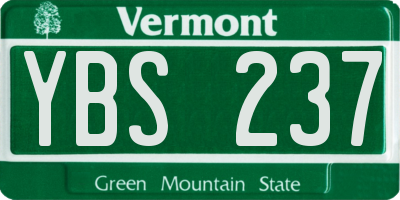 VT license plate YBS237