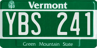 VT license plate YBS241
