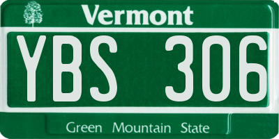 VT license plate YBS306