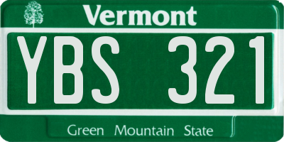 VT license plate YBS321