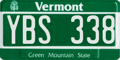 VT license plate YBS338