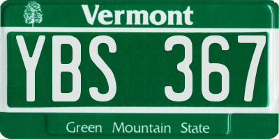 VT license plate YBS367