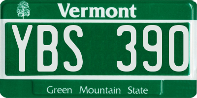 VT license plate YBS390