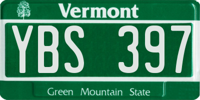 VT license plate YBS397