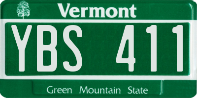 VT license plate YBS411