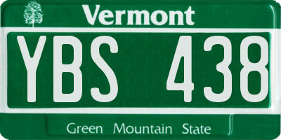 VT license plate YBS438