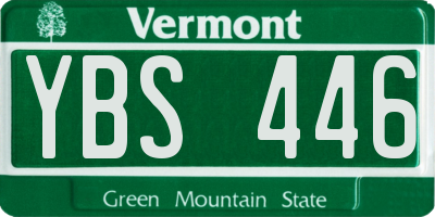 VT license plate YBS446