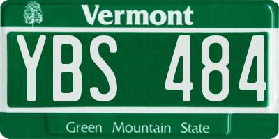 VT license plate YBS484