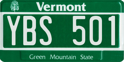 VT license plate YBS501