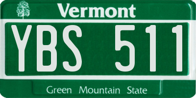 VT license plate YBS511