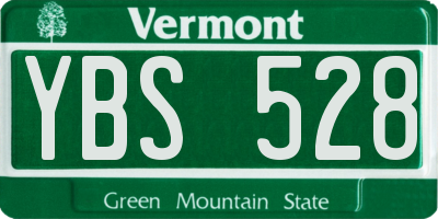 VT license plate YBS528