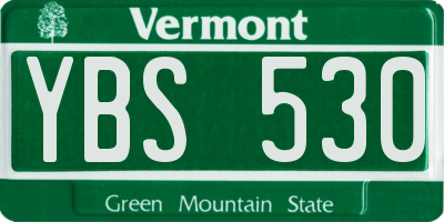 VT license plate YBS530